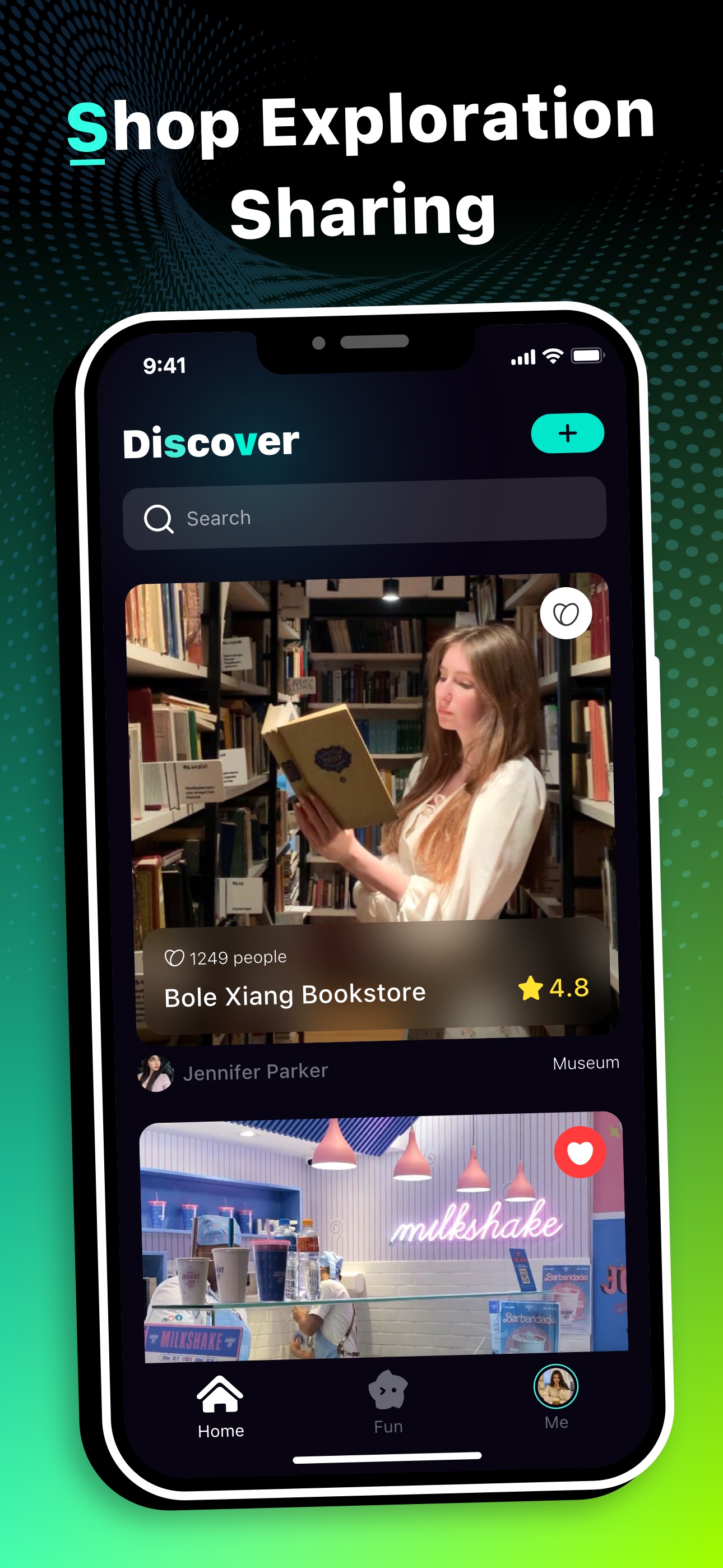 Yaya App showing a bookstore discovery