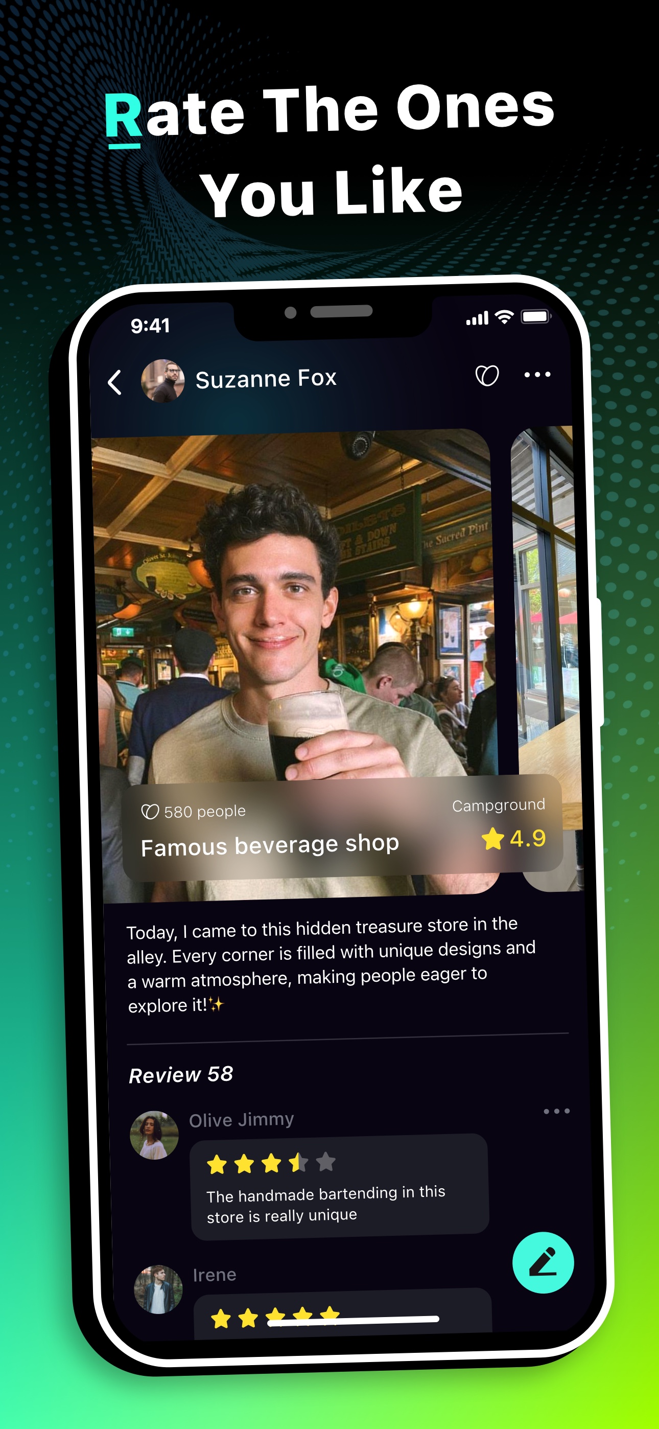 Rating a pub on Yaya